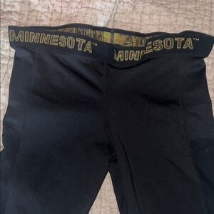 Minnesota Black Leggings SZ XL